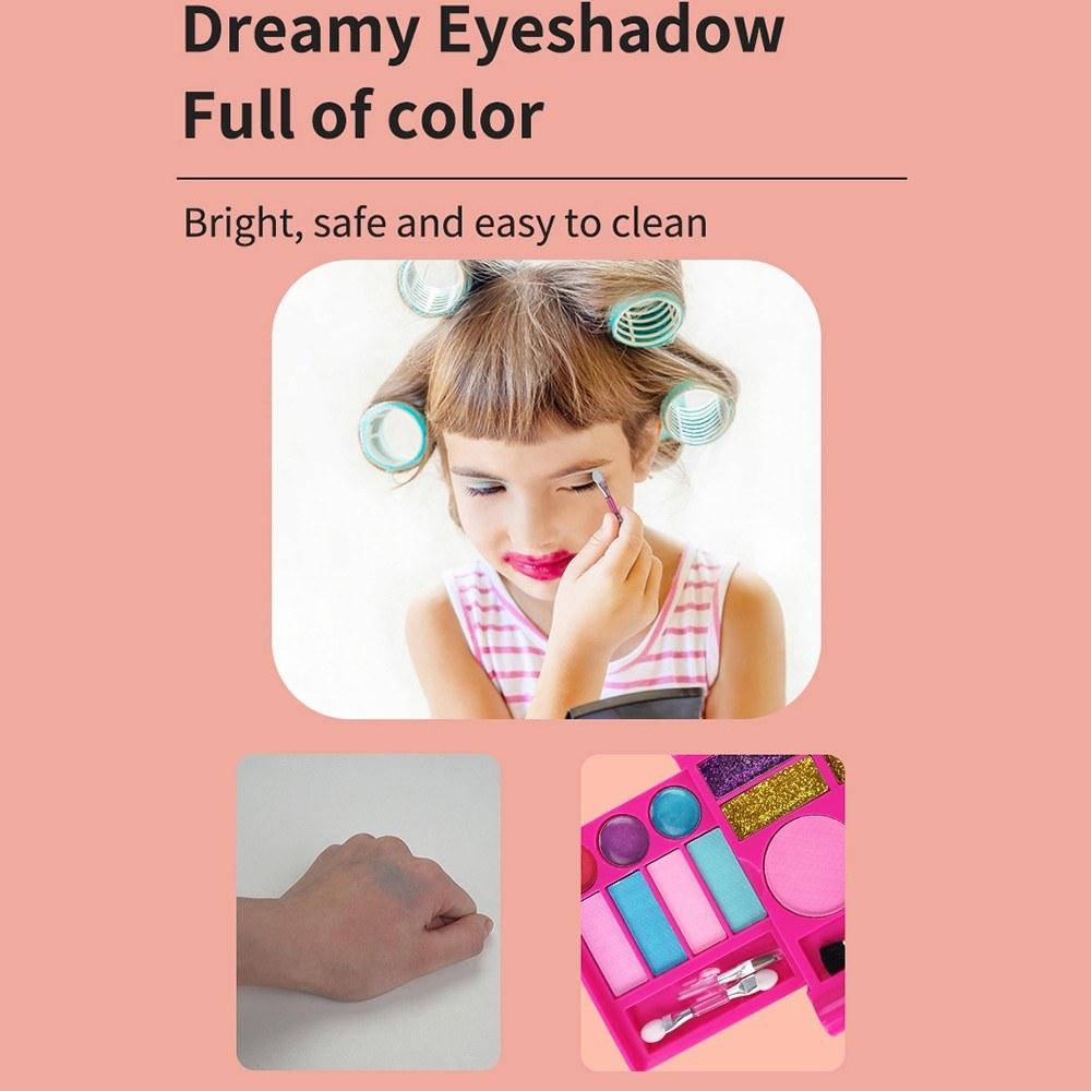 Girls Makeup Kit for Kids Washable Fashion Set Play Cosmetics