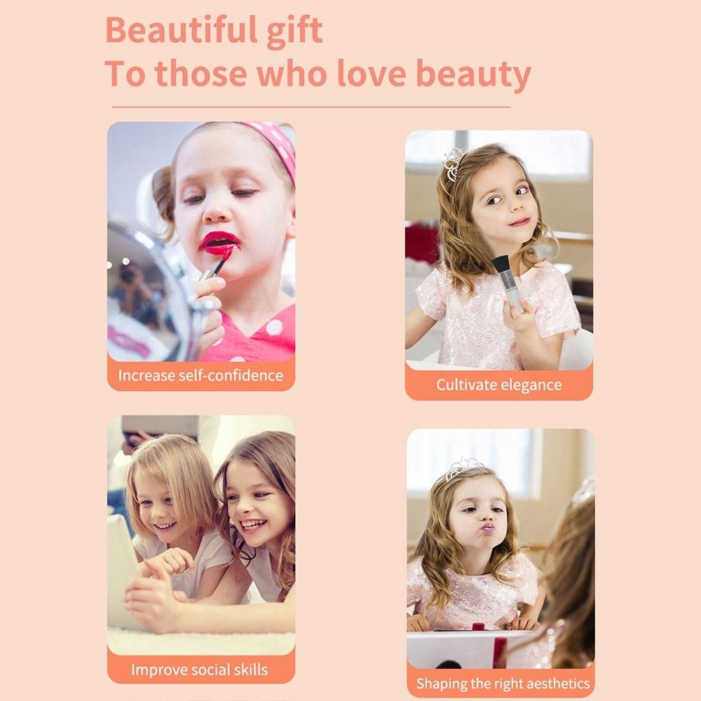 Girls Makeup Kit for Kids Washable Fashion Set Play Cosmetics