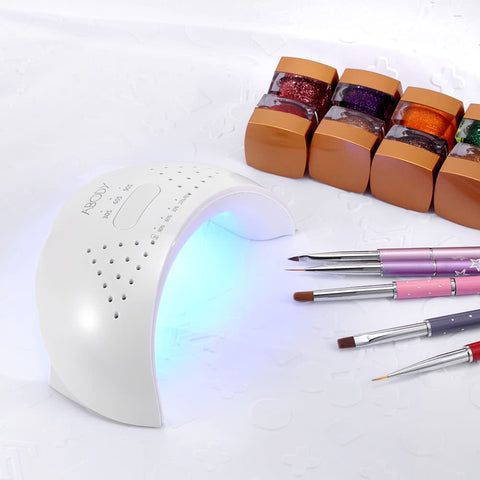 Abody 12W LED UV Lamp Cordless Nail Dryer Fingernail & Toenail Nail Curing Machine Nail Art Painting Salon Tool