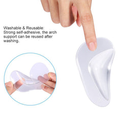 2 Pairs Silicone Insoles Silica Gel Arch Support Insoles Arch Pad