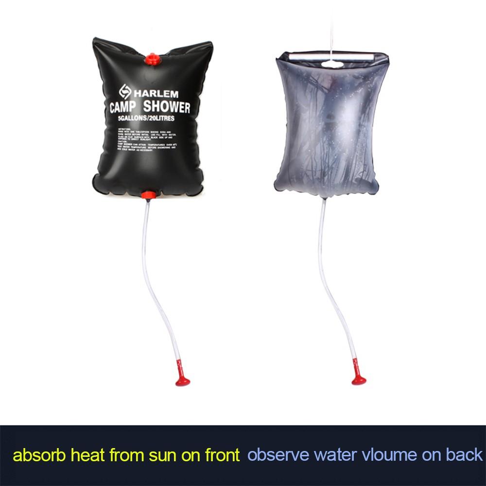Outdoor Shower Bathing Bag Portable Solar Heated Traveling Hiking Climbing Pet Cleaning