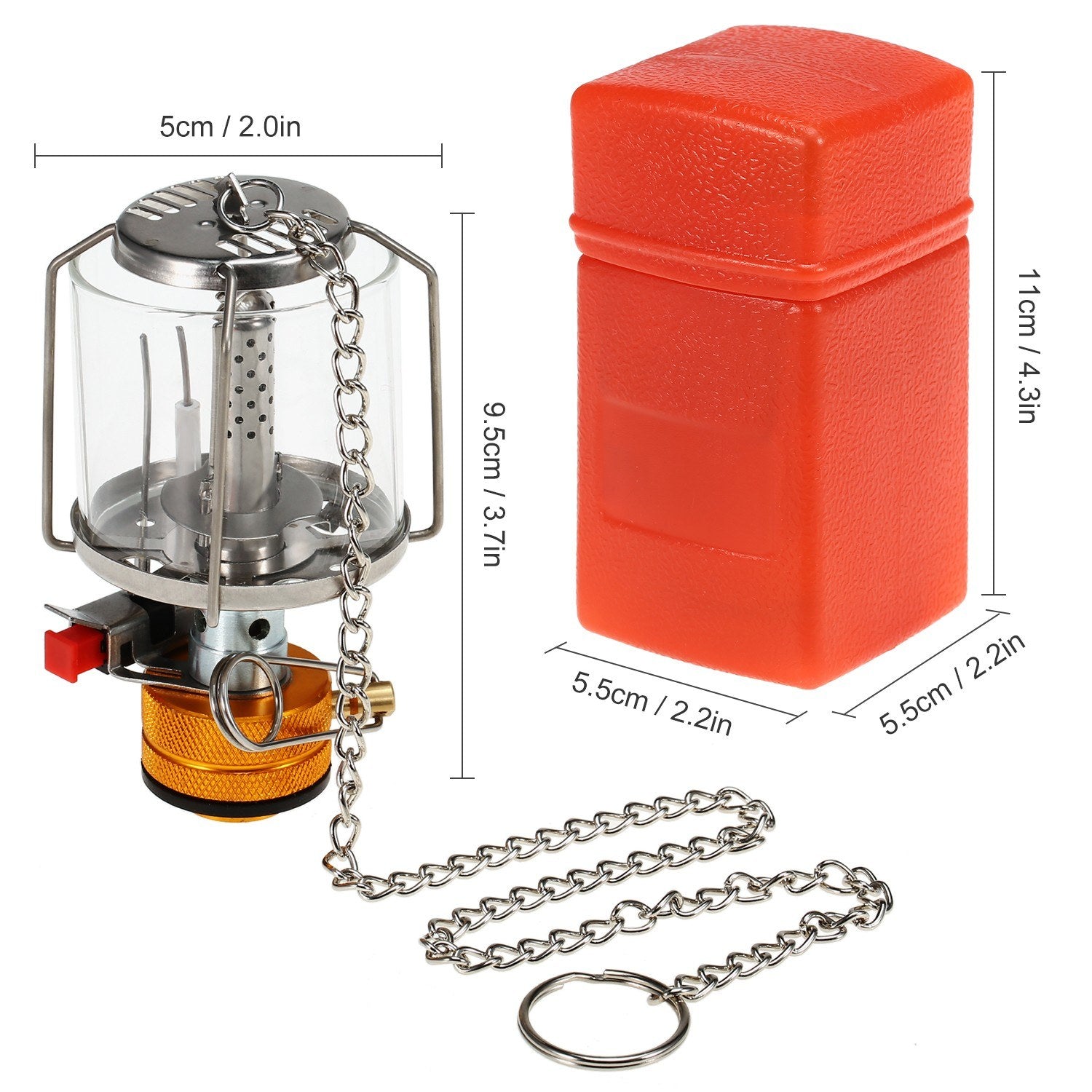 Outdoor Portable Camping Gas Lantern Piezo Ignition Mini Gas Tent Lamp Light