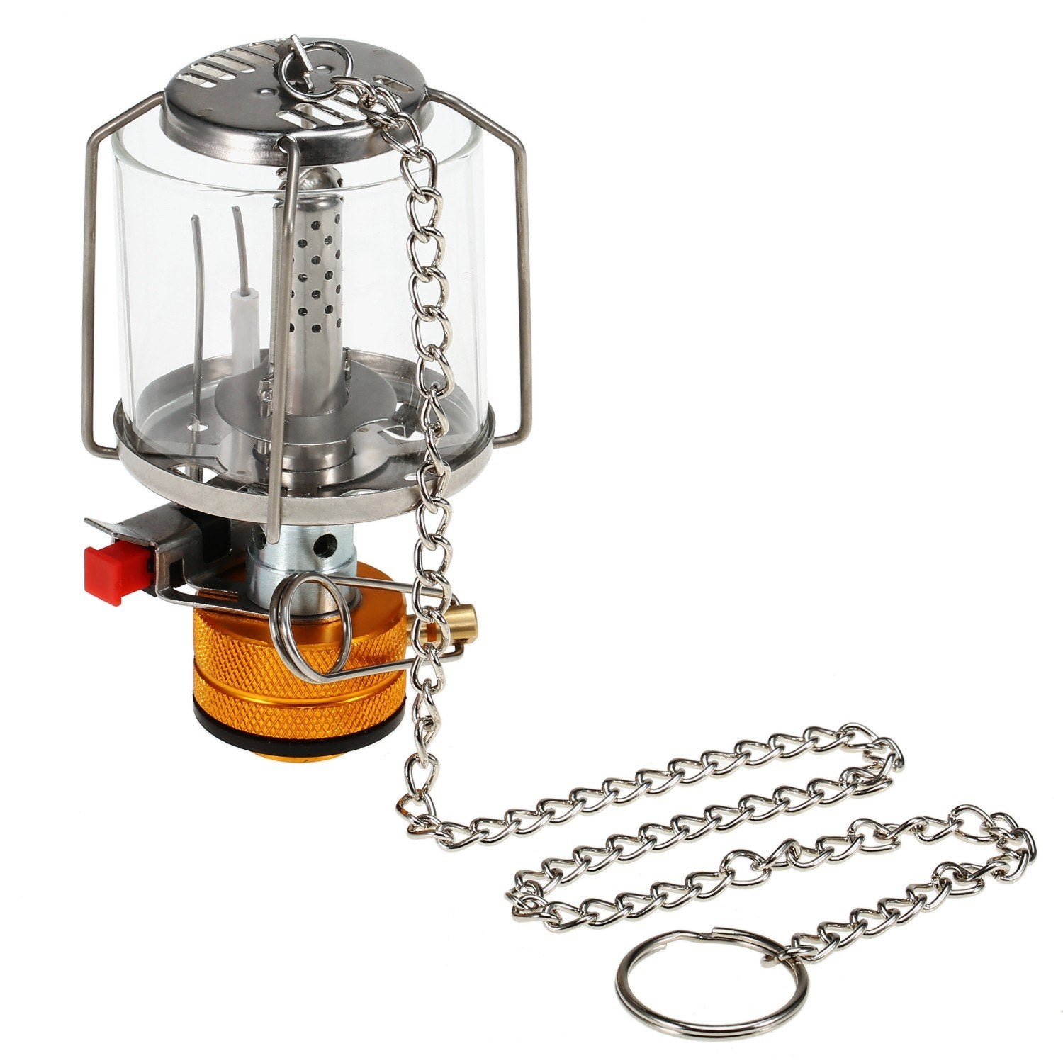 Outdoor Portable Camping Gas Lantern Piezo Ignition Mini Gas Tent Lamp Light