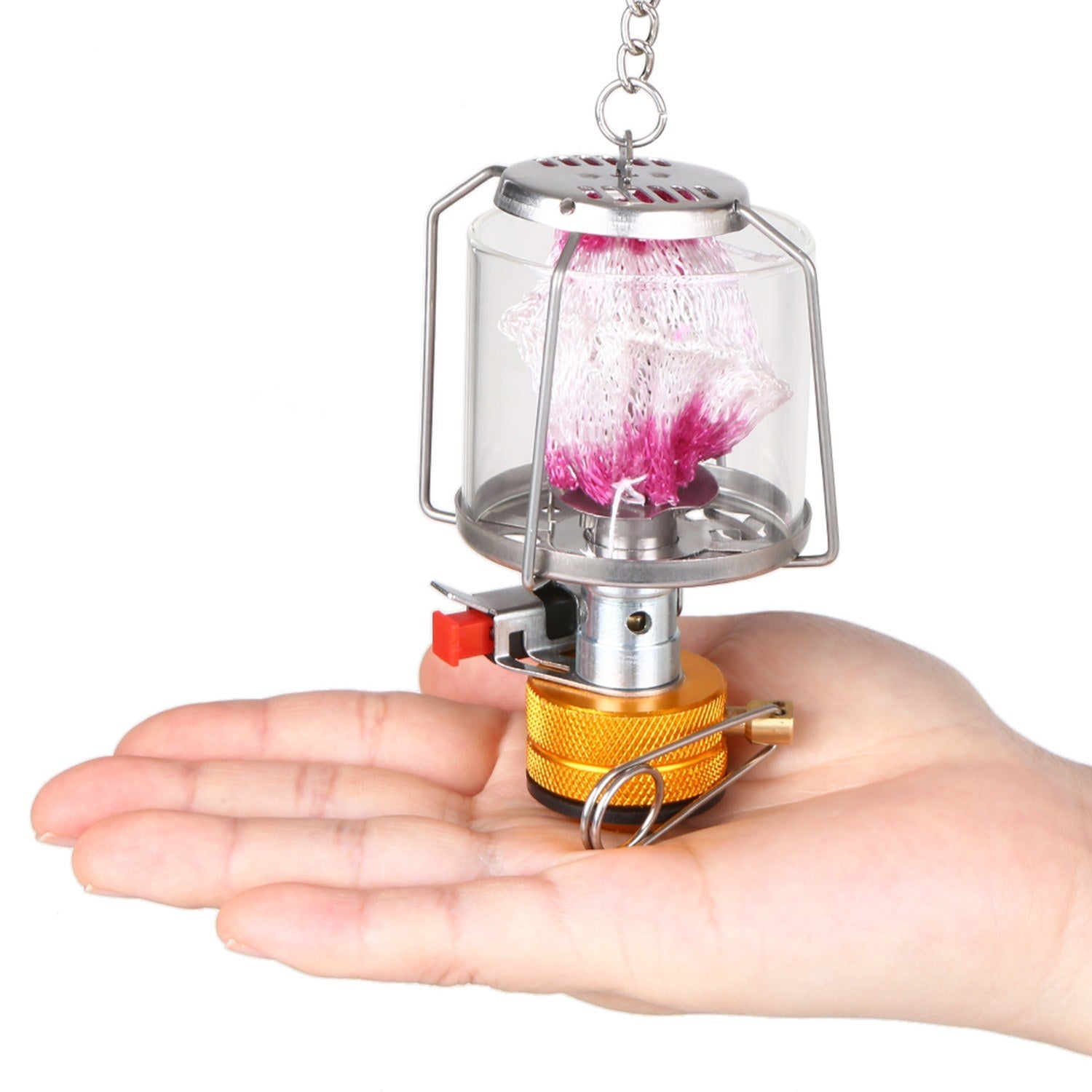 Outdoor Portable Camping Gas Lantern Piezo Ignition Mini Gas Tent Lamp Light