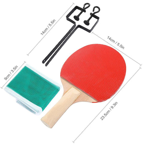 Portable Retractable Ping Pong Post Net Rack Paddles Adjustable Extending Paddle Bats