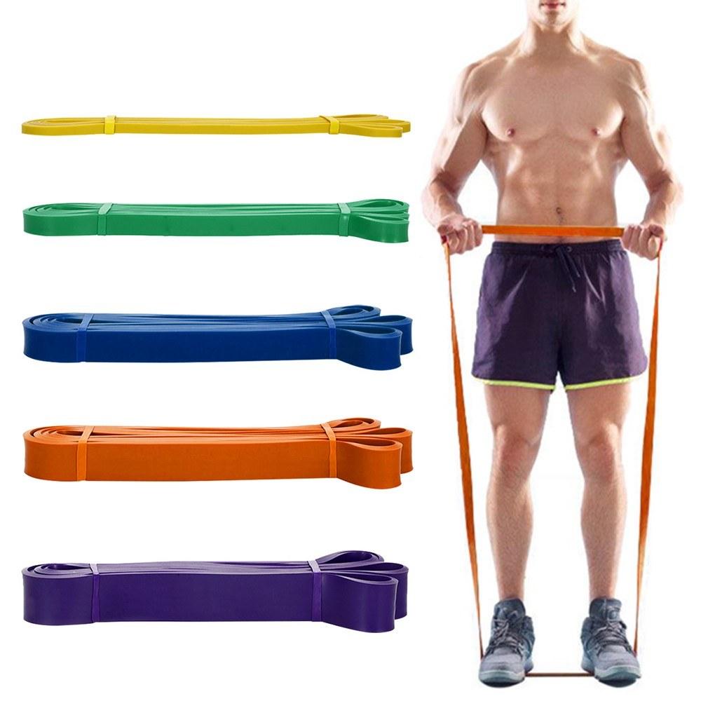 Fitness Resistance Loop Bands Set Latex Yoga Strength Training Pull Up Assist Home Gym Pack 5