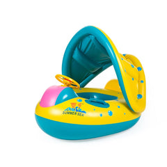 Portable Inflatable Circle Baby Float Seat Kids Swimming with Sunshade Pool Accessories