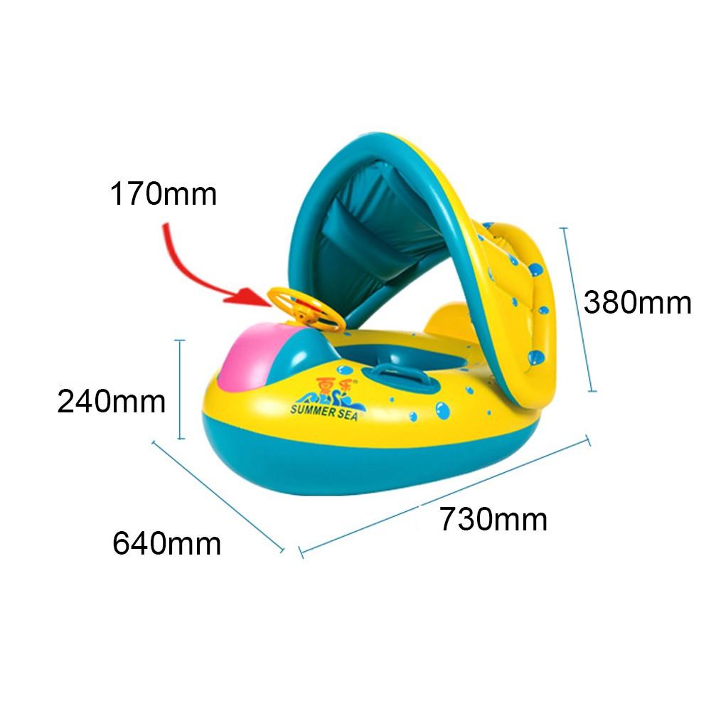 Portable Inflatable Circle Baby Float Seat Kids Swimming with Sunshade Pool Accessories