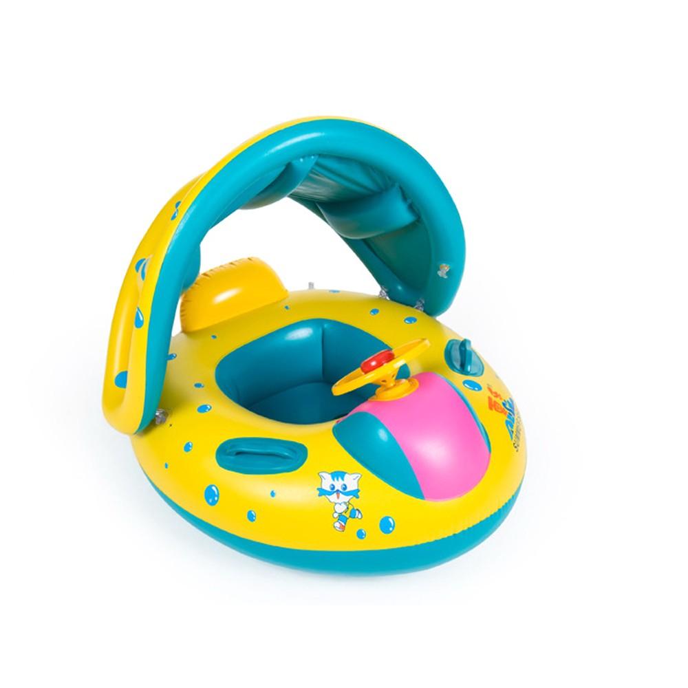 Portable Inflatable Circle Baby Float Seat Kids Swimming with Sunshade Pool Accessories