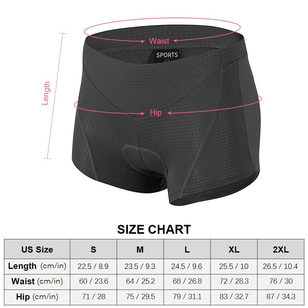 Women's Cycling Shorts 3D Padded Bicycle Bike Underwear Shorts Breathable Quick Dry Shorts