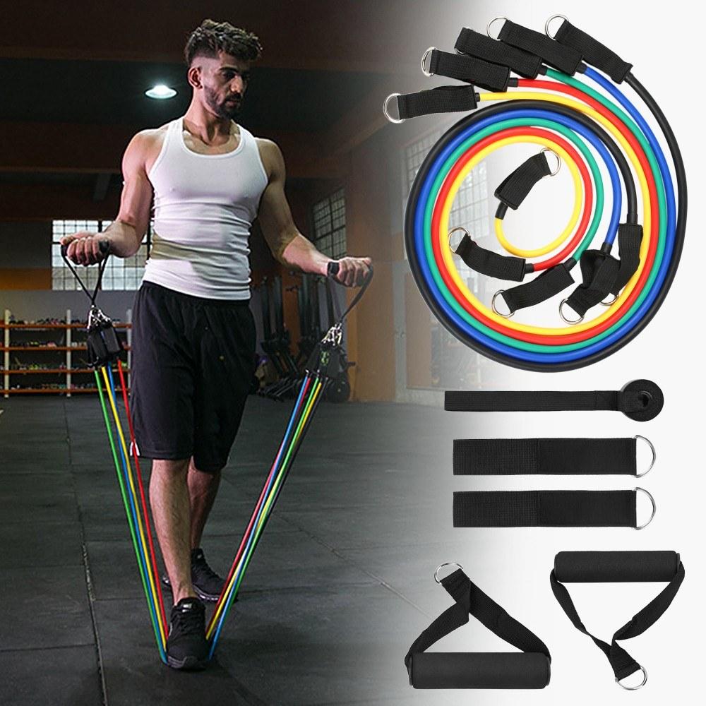 Resistance Bands Set Elastic Workout 13Pcs