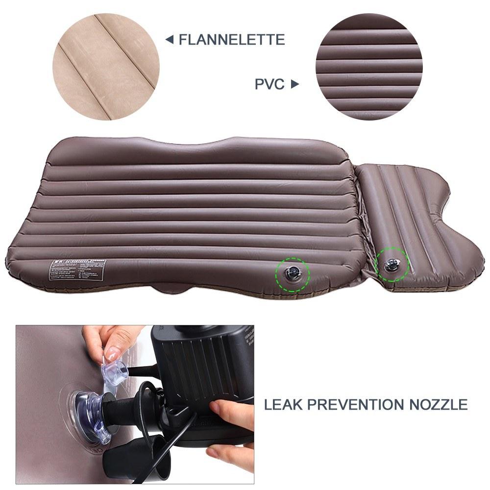 Portable Car Mattress Foldable Cushion Air Bed Inflatable with Air-Pump Camping Travel