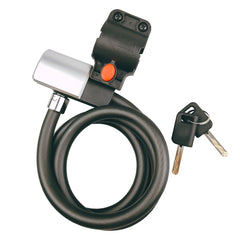 4 Feet Anti-theft Bicycle Lock Cable Coil with Mounting Bracket and Keys