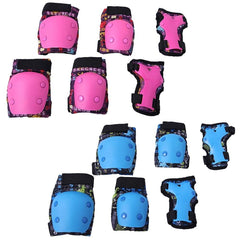 6 in 1 Kids Bike Pads Set Knee Elbow Wrist Guards Sport Protective Gear for Cycling Skateboard Roller Skating