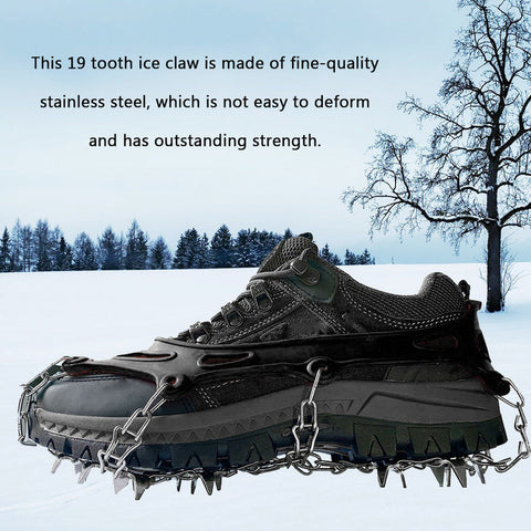 19 Tooth Ice Claw Stainless Steel Ice Claw Snow Antiskid Shoe