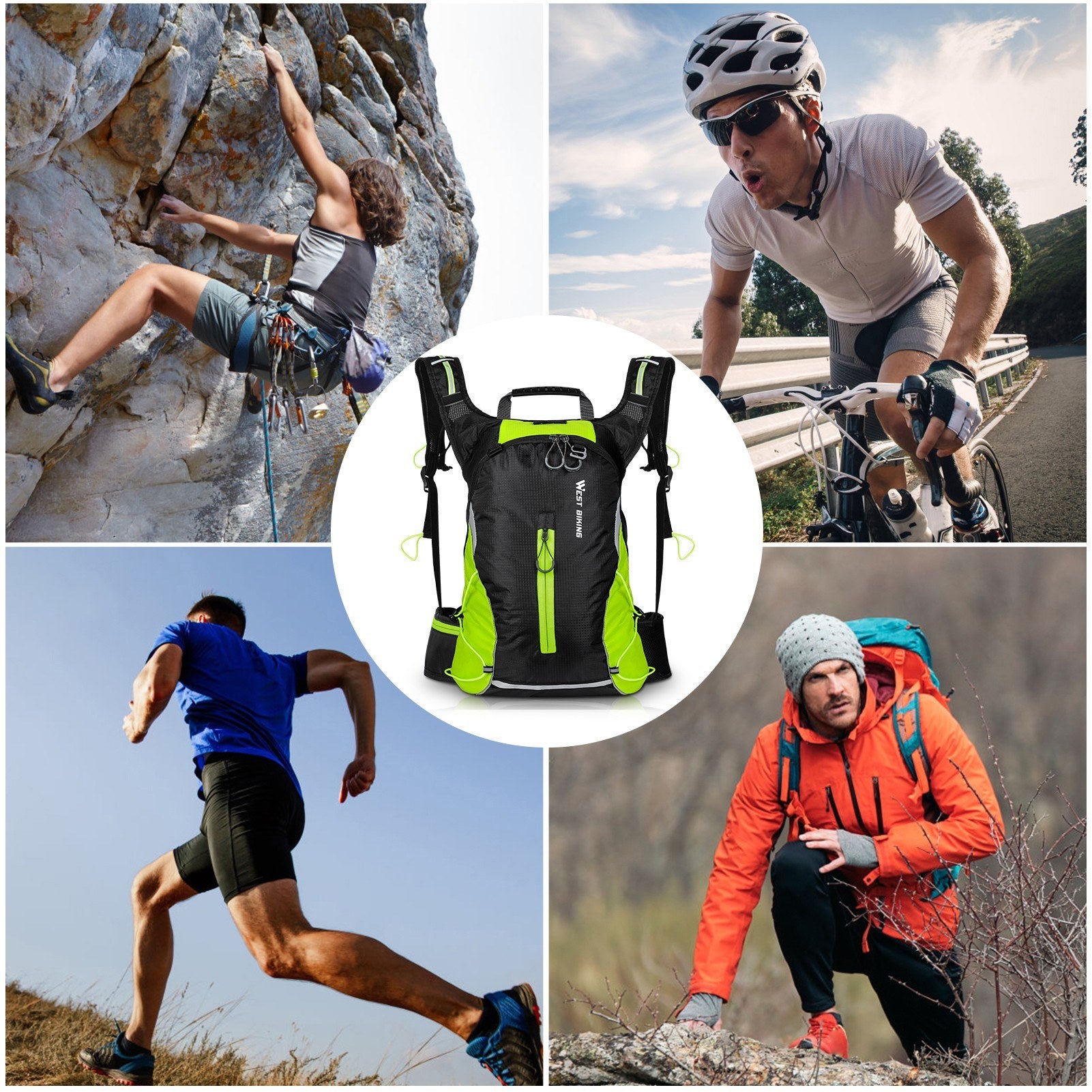 16L Cycling Knapsack Mountain Bike Bag Outdoor Backpack Leisure Light Travel Bag Riding Equipment