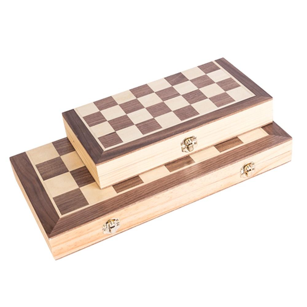 Portable Wooden Magnetics Chessboard Folding Board Chess Game International Set For Party Family Activities
