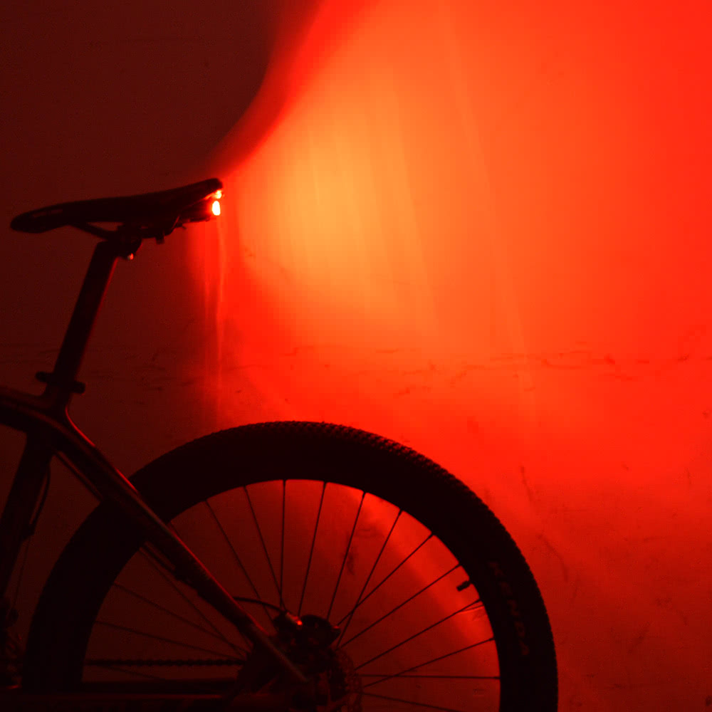 Bike Taillights Intelligent Anti-Theft Bicycle Tail Light Alarm LED Cycling Strobe Warning Electric Bell with Wireless Remote USB Cable MTB Accessories