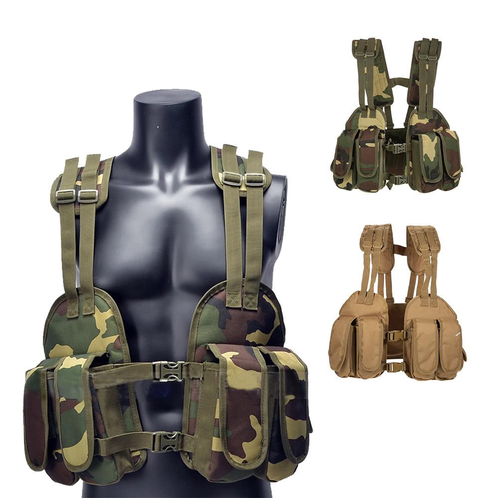 Outdoor Tactical Chest Rig Adjustable Padded Modular Military Vest Mag Pouch Magazine Holder