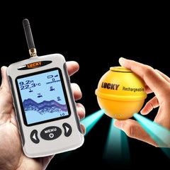 Portable Professional Sounder Wireless Sonar Fish Finder Fishing Probe Detector Fishfinder with Dot Matrix