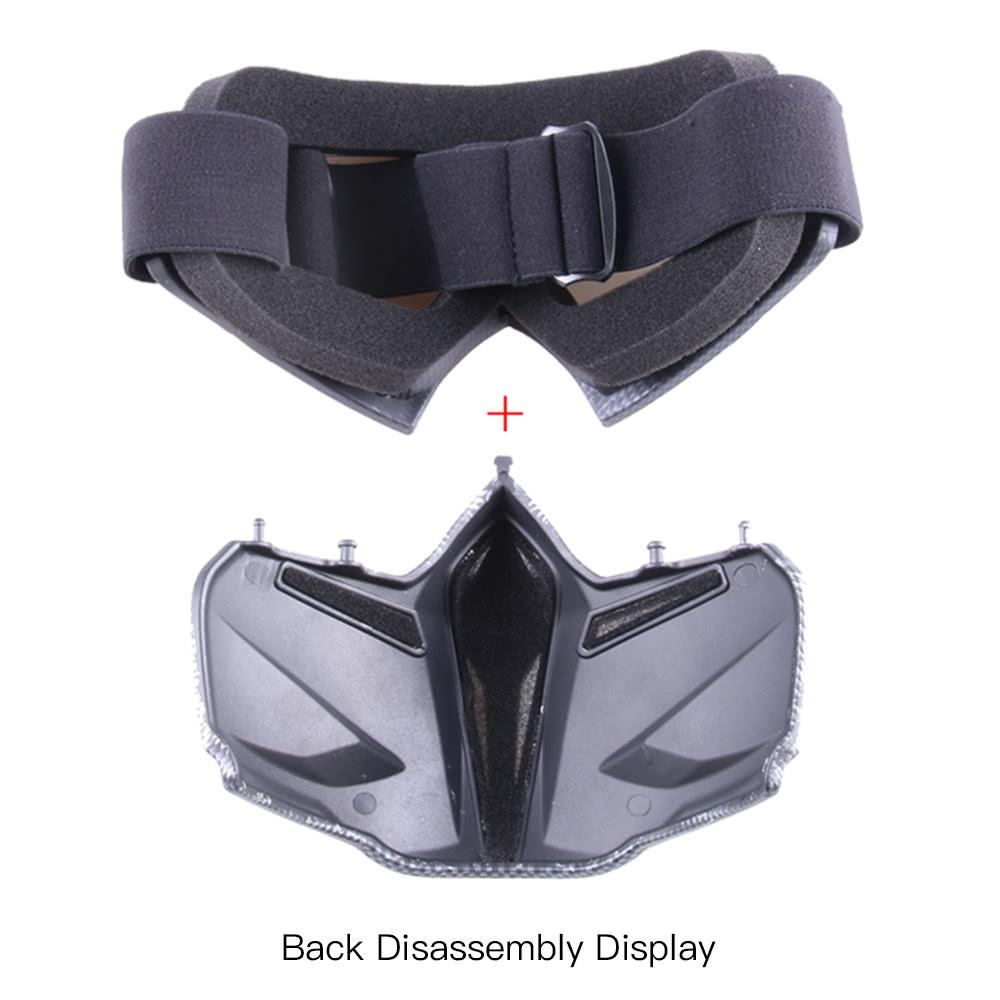 Motorcycle Helmet Riding Detachable Modular Face Mask Windproof Breathable Shield Goggles Outdoors