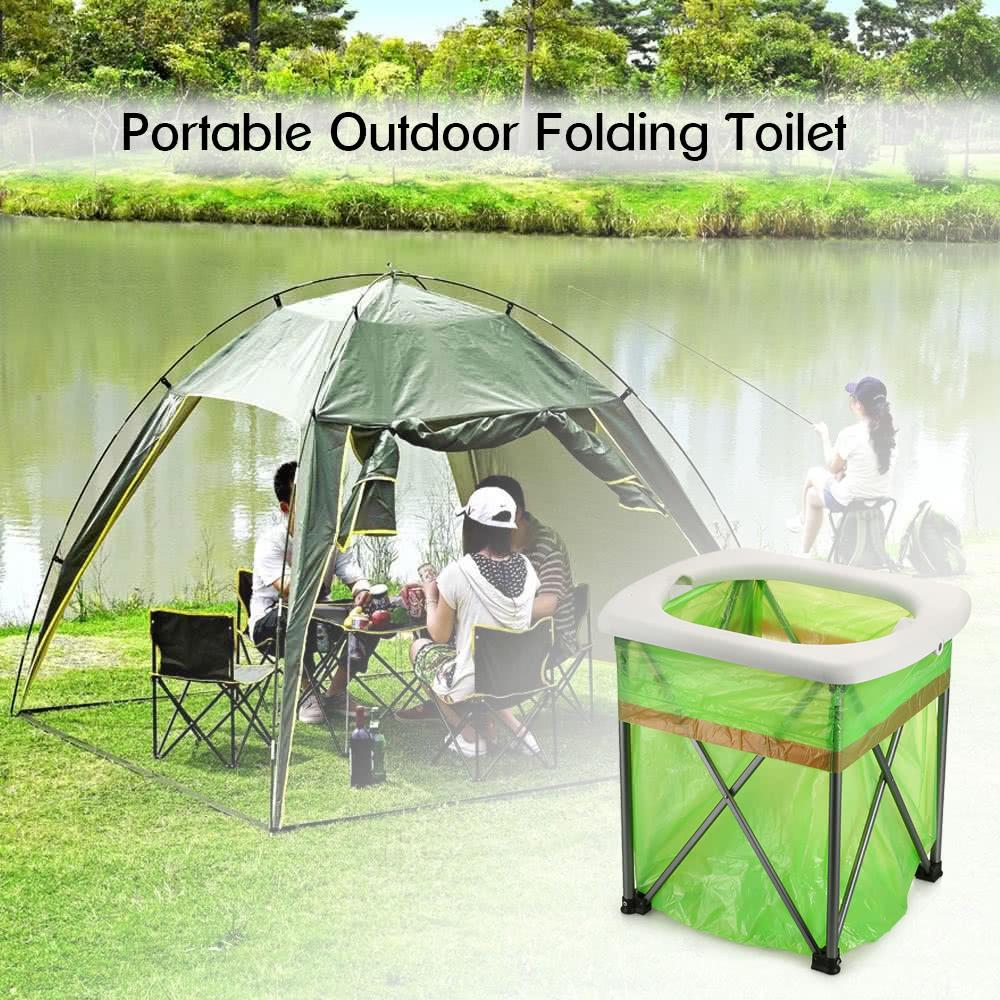 Outdoor Portable Folding Toilet Lightweight Comfortable Seat Chair for Camping Hiking Travel
