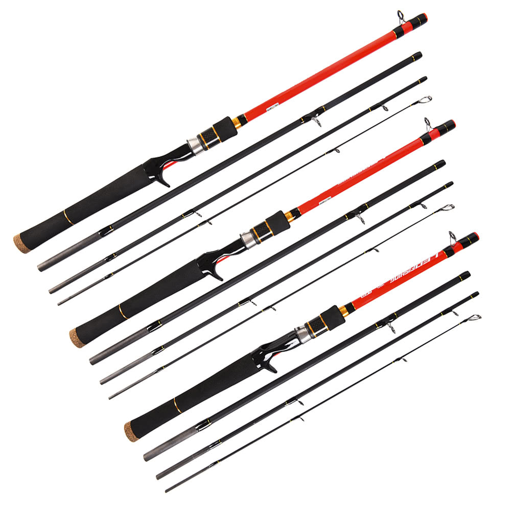 Spinning Casting Fishing Rod 4 Sections High Carbon Rods Fishing Tackle