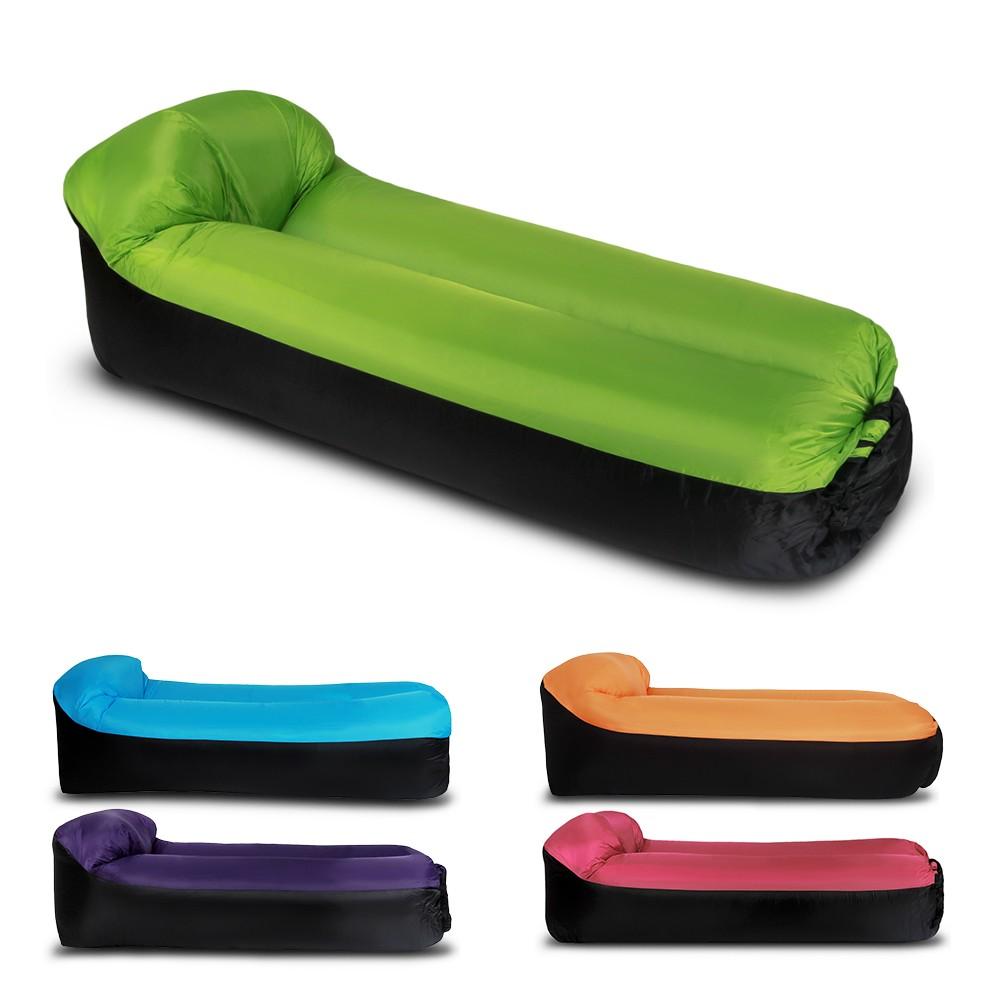 Inflatable Lounger Portable Air Beds Sleeping Sofa Couch for Travelling Camping Beach Backyard