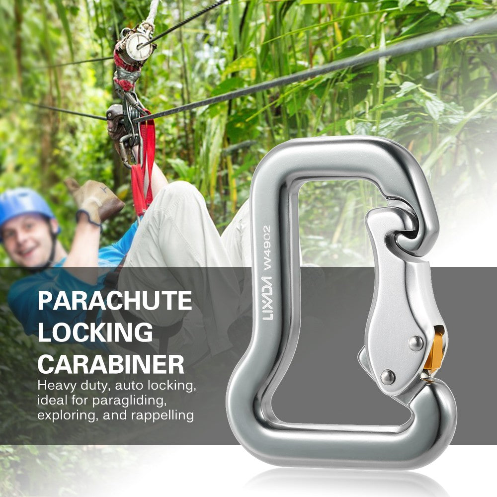 Outdoor Safety Rock Climbing Equipment Master Hook 18KN Paragliding Paraglider Parachute Clip Locking Carabiner