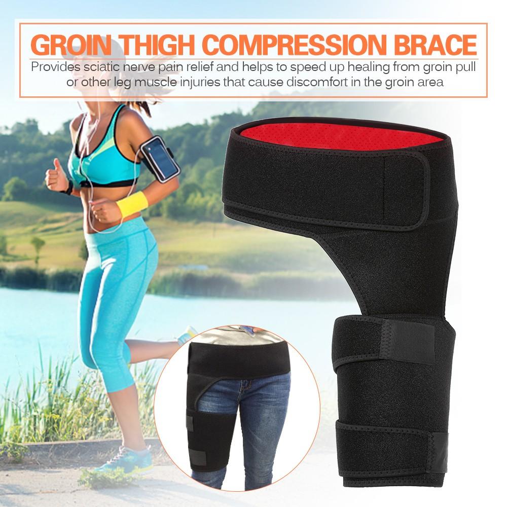 Compression Wrap Leg Brace Thigh Groin Elastic Waist Support Straps Lower Lumbar Belt Pain Relief