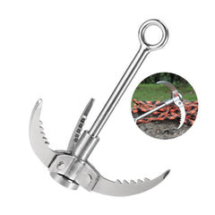 Grappling Hook Folding Foldable Survival Claw Stainless Steel Outdoor Camping Exploring Climbing Sawtooth Anchor