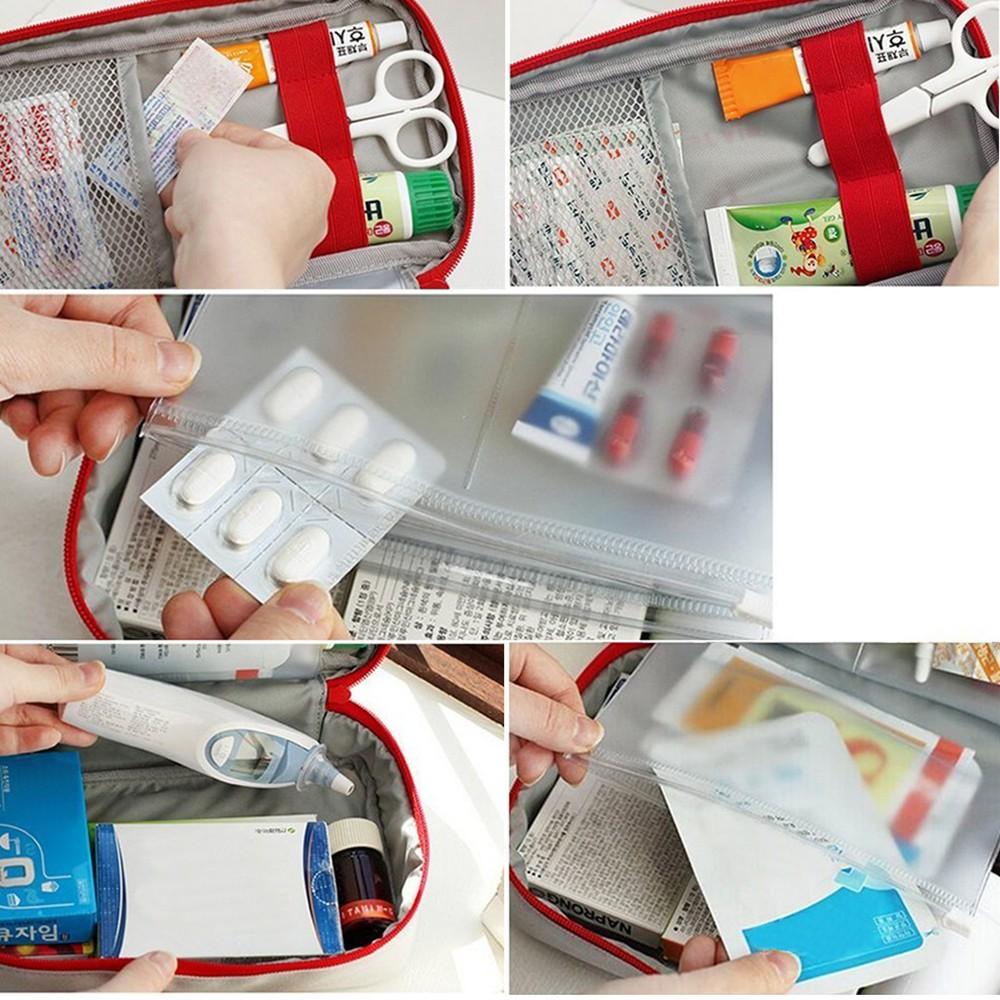 Portable First Aid Empty Kit Pouch Tote Small Responder Storage Bags Compact Emergency Survival Medicine Bag