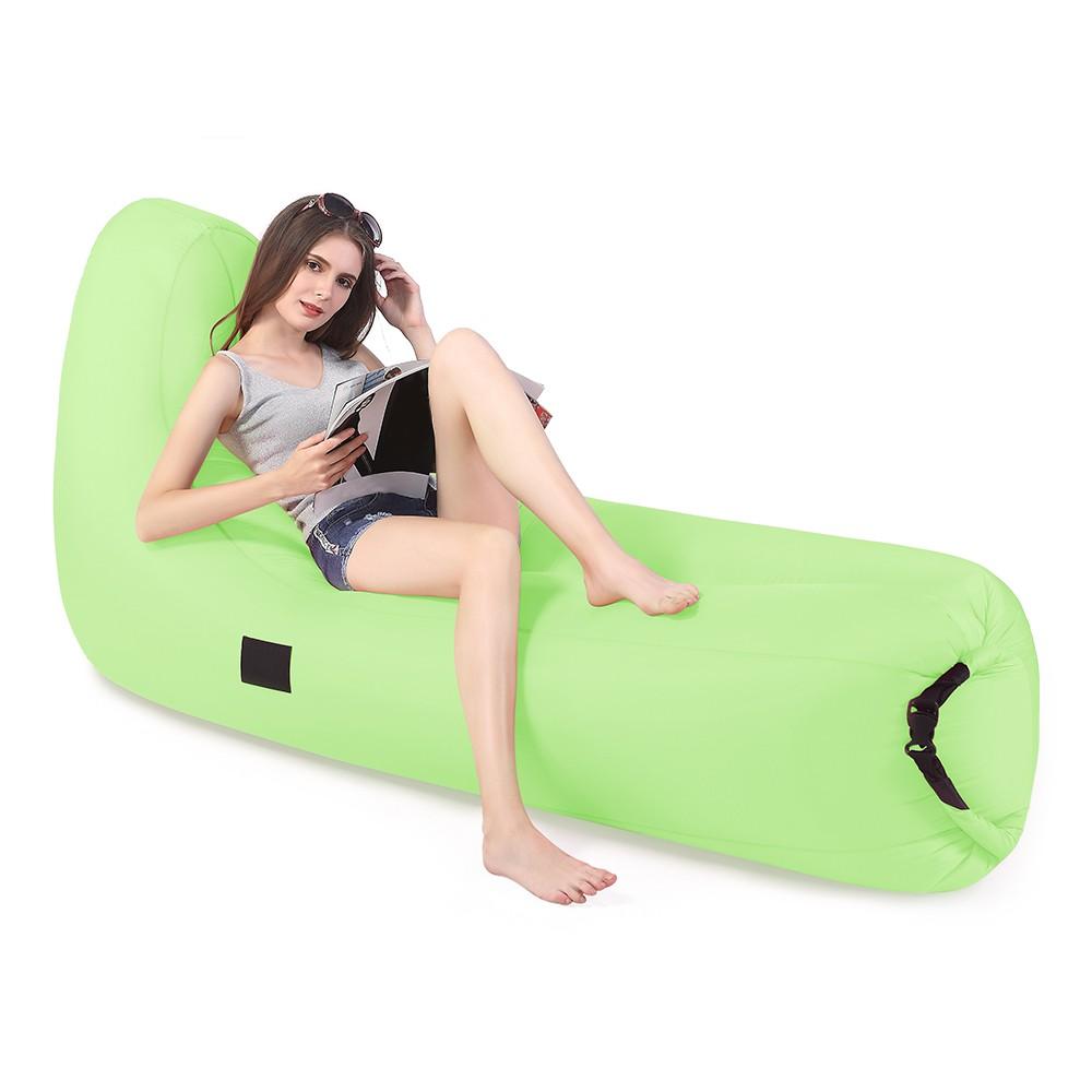 Portable Inflatable Lounger Sleeping Couch EU patent for Traveling Camping Beach Backyard