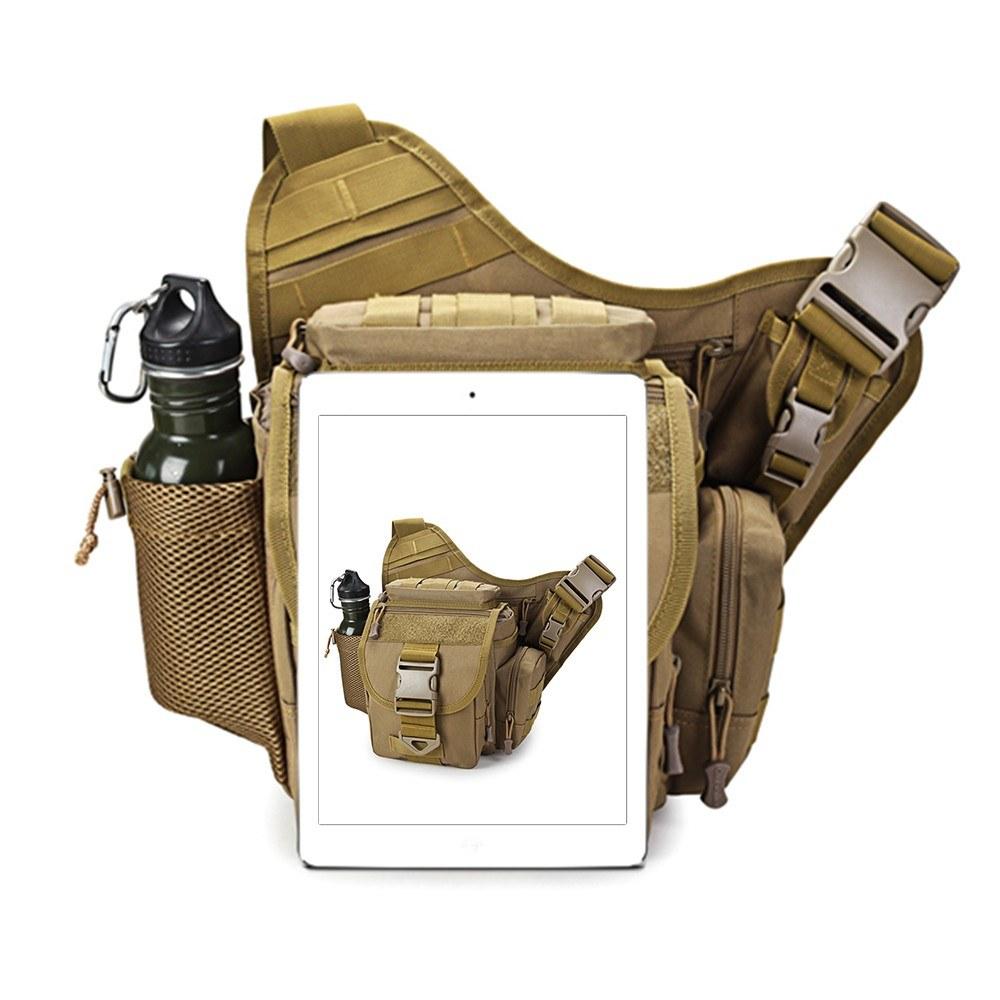 Outdoor Saddle Bag SLR Camera Multi-functional Single Shoulder Water-resistant Backpack Camouflage