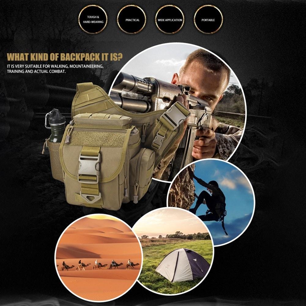 Outdoor Saddle Bag SLR Camera Multi-functional Single Shoulder Water-resistant Backpack Camouflage