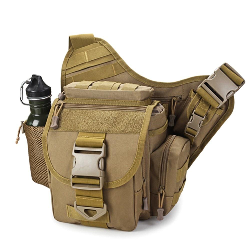 Outdoor Saddle Bag SLR Camera Multi-functional Single Shoulder Water-resistant Backpack Camouflage