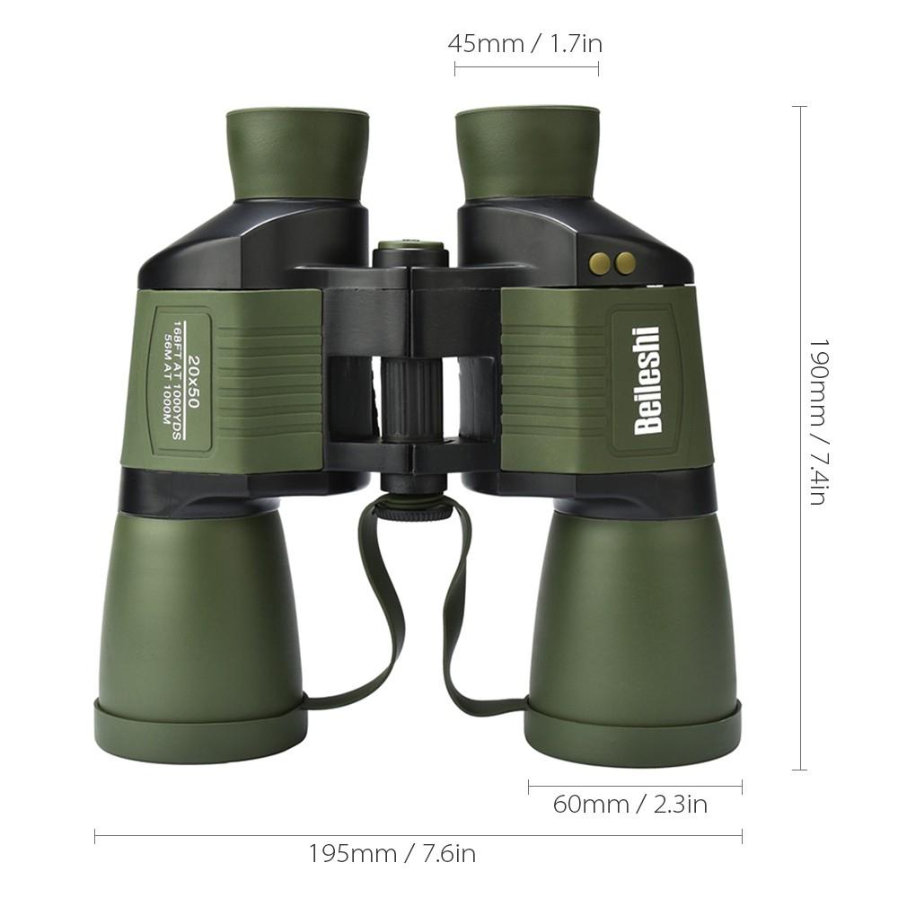 20x50 Binoculars Telescope Illuminated Outdoor Birding Traveling Sightseeing Hunting Rangefinder Scale