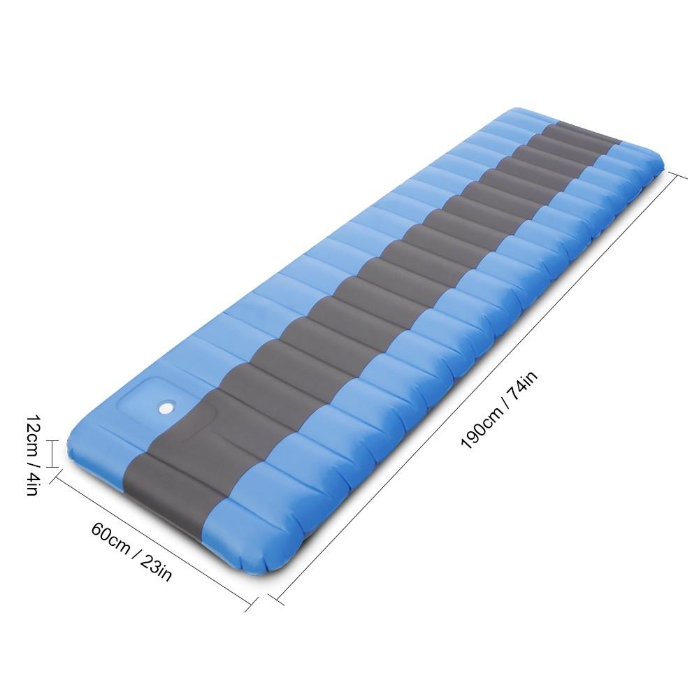Inflatable Camping Mat Air Sleeping Pad with Built-in Foot Pump Backpacking Hiking Traveling