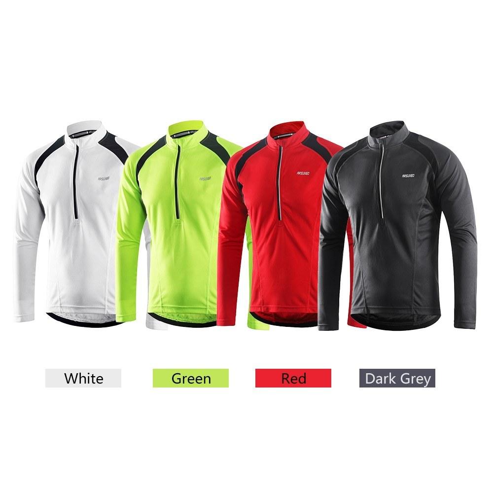 Men's Long Sleeve Cycling Jersey Lightweight Breathable Quick Dry