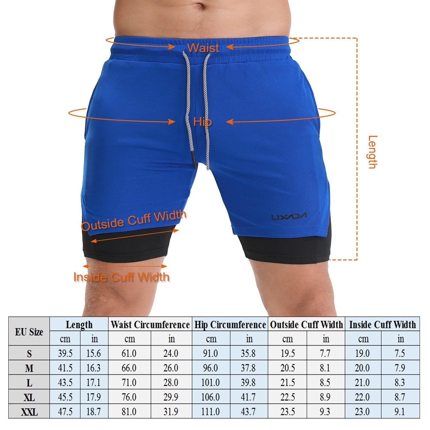 Men Running Shorts with Towel Loop Quick Dry Exercise Pockets for Training Gym Workout 2-in-1