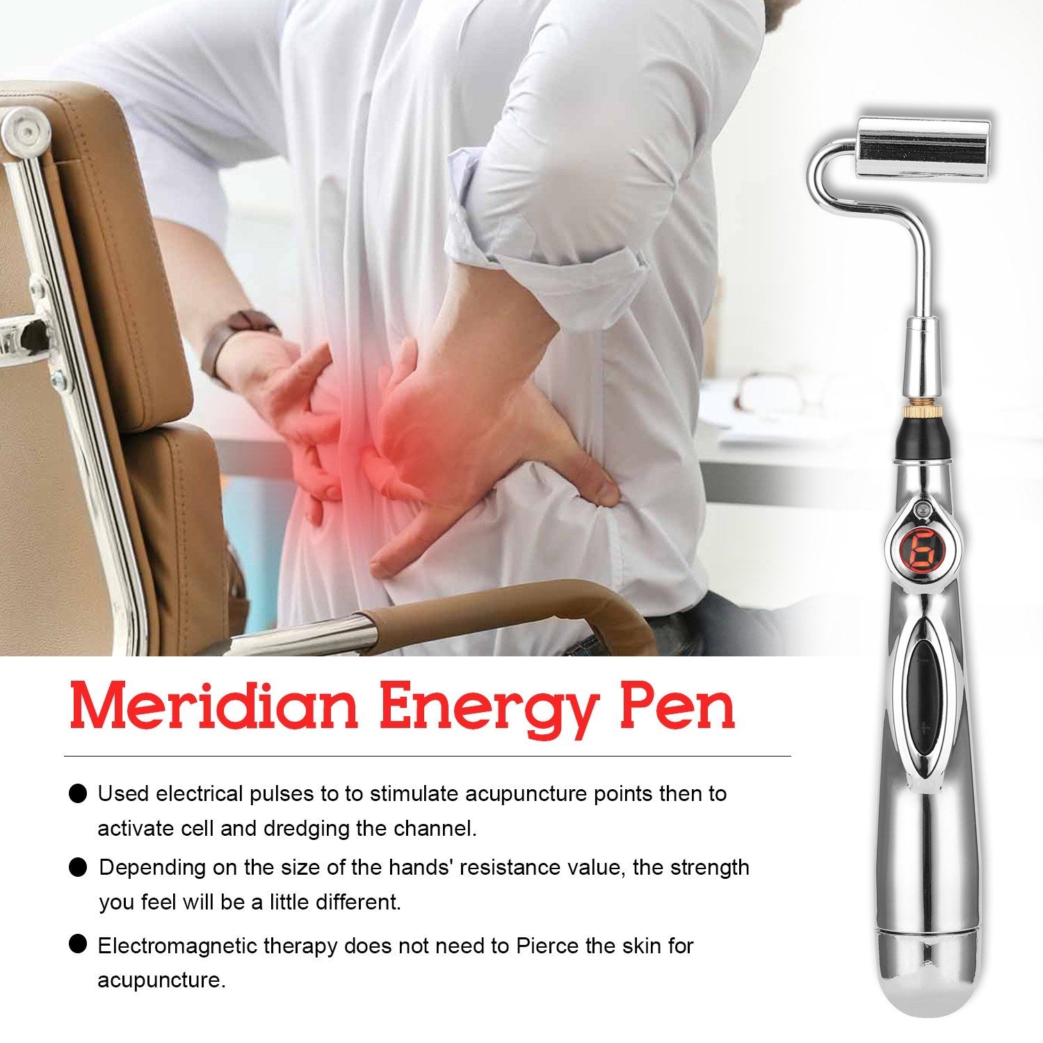 Electronic Acupuncture Pen Electric Meridians Therapy Massage Pen Meridian Energy Pen Massage Tool