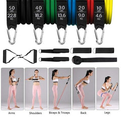 Fitness Puller Set Resistance Belt Kit 11pc