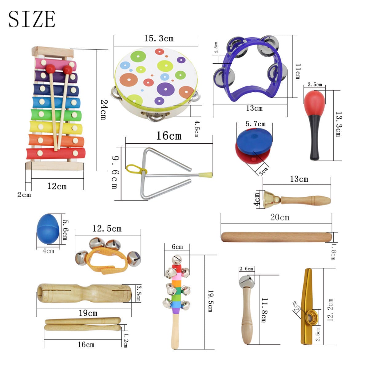 19-piece Orff Instruments Set Early Education Enlightenment Instrument for Children