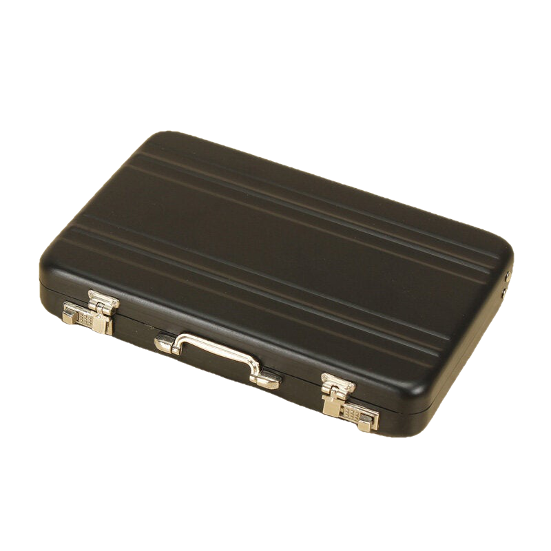 Aluminum Business Credit Cards Box Mini Suitcase Card Holder High Grade Business Office Cards Box