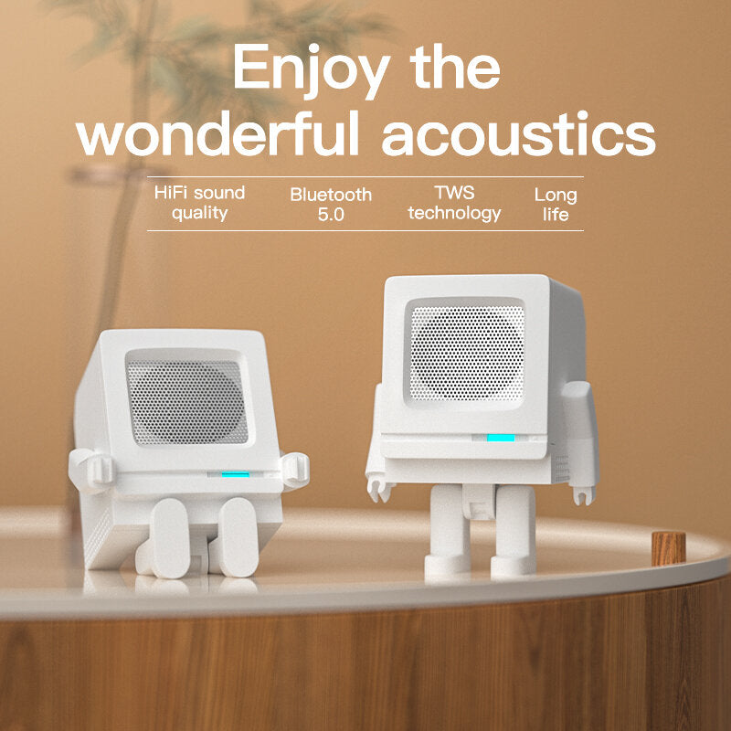 Wireless Mini bluetooth Speaker TWS Stereo Outdoor Portable Subwoofer Column HiFi Bass Speaker