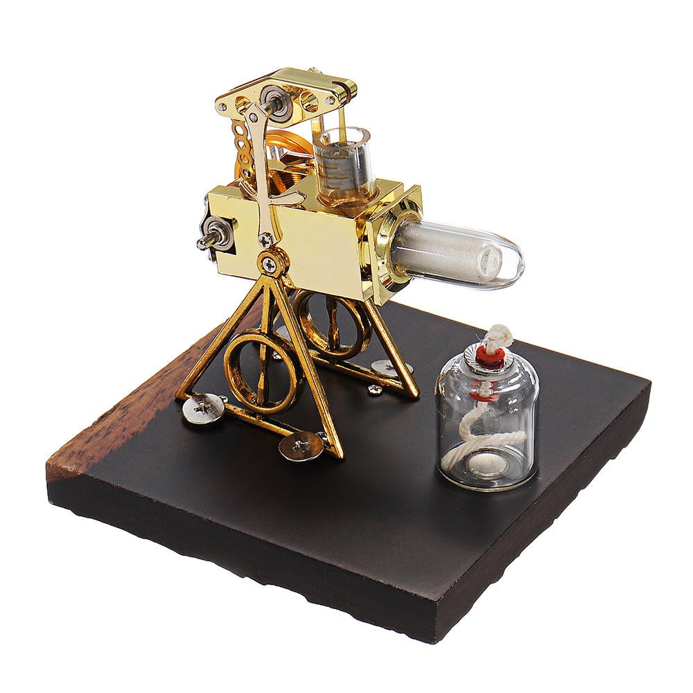 Mini 2.1"Hot Air Flame Stirling Engine Model Collection Gift