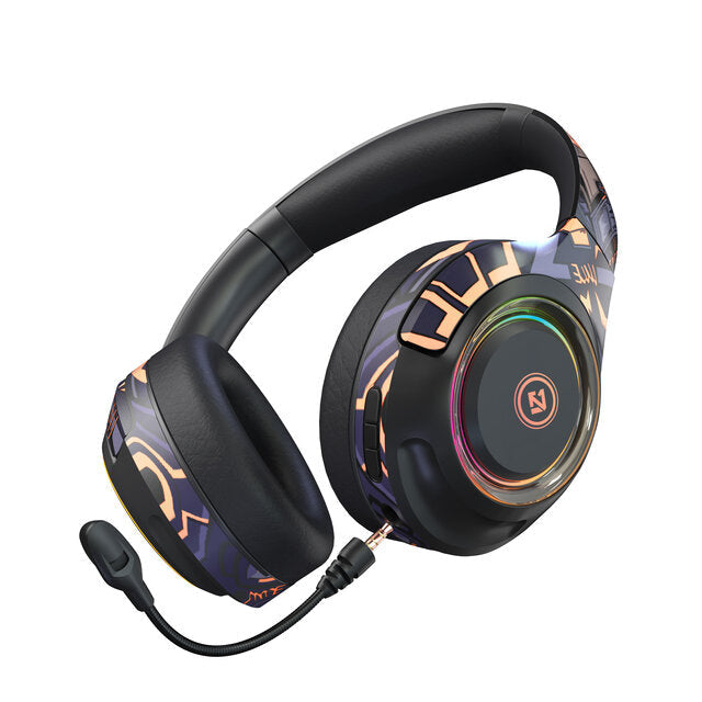 Bluetooth 5.0 Gaming Headphones HIFI 3D Stereo Bass Wireless RGB Light PC Headsets With Microphone for PS4 Laptop Tablet