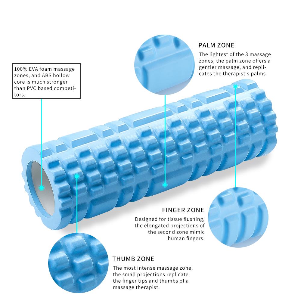 Pilates Yoga Foam Roller for Back Massage Exercises Physical Therapy Home Gym