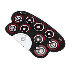 Roll-Up Drum Set 9 Silicon Electronic Drum Pads USB/Battery Powered for Kids