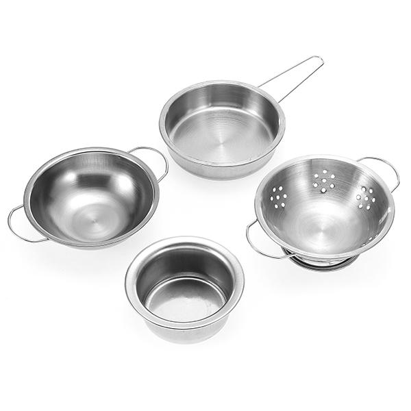 40PCS Mini Kitchenware Play Set Kitchen Pan Pot Dish Stainless Child Kids Role Play Toy Gift